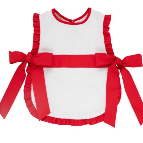 Beaufort Bonnet Co. Carolina Cover Up White W/Red Bows Ruffles Swim Pool NWT 7 - Picture 2 of 9